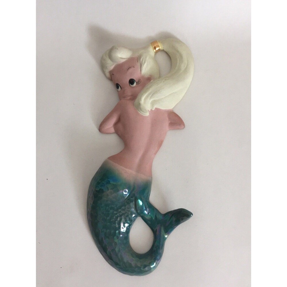 vintage, ceramic mermaid